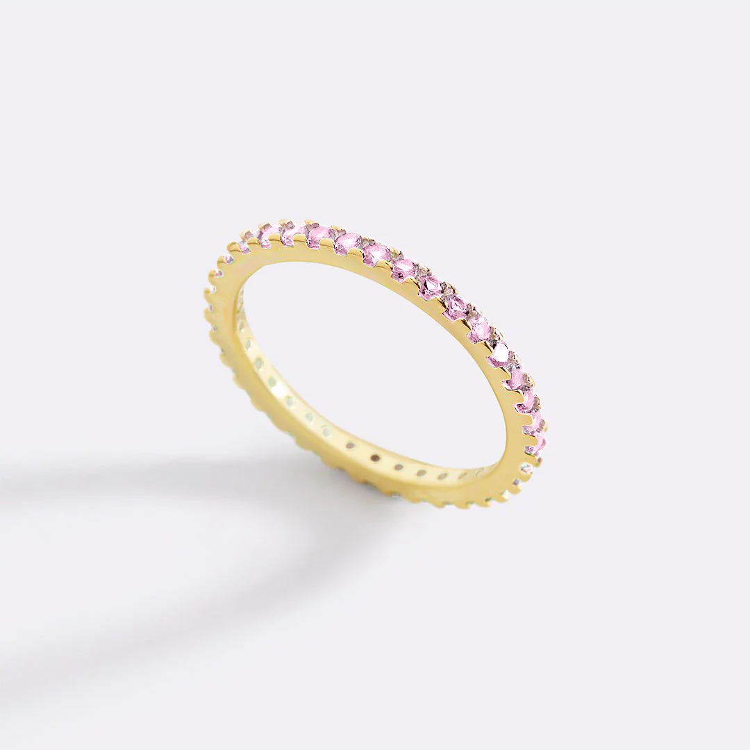 October Birthstone Eternity Stacking Ring