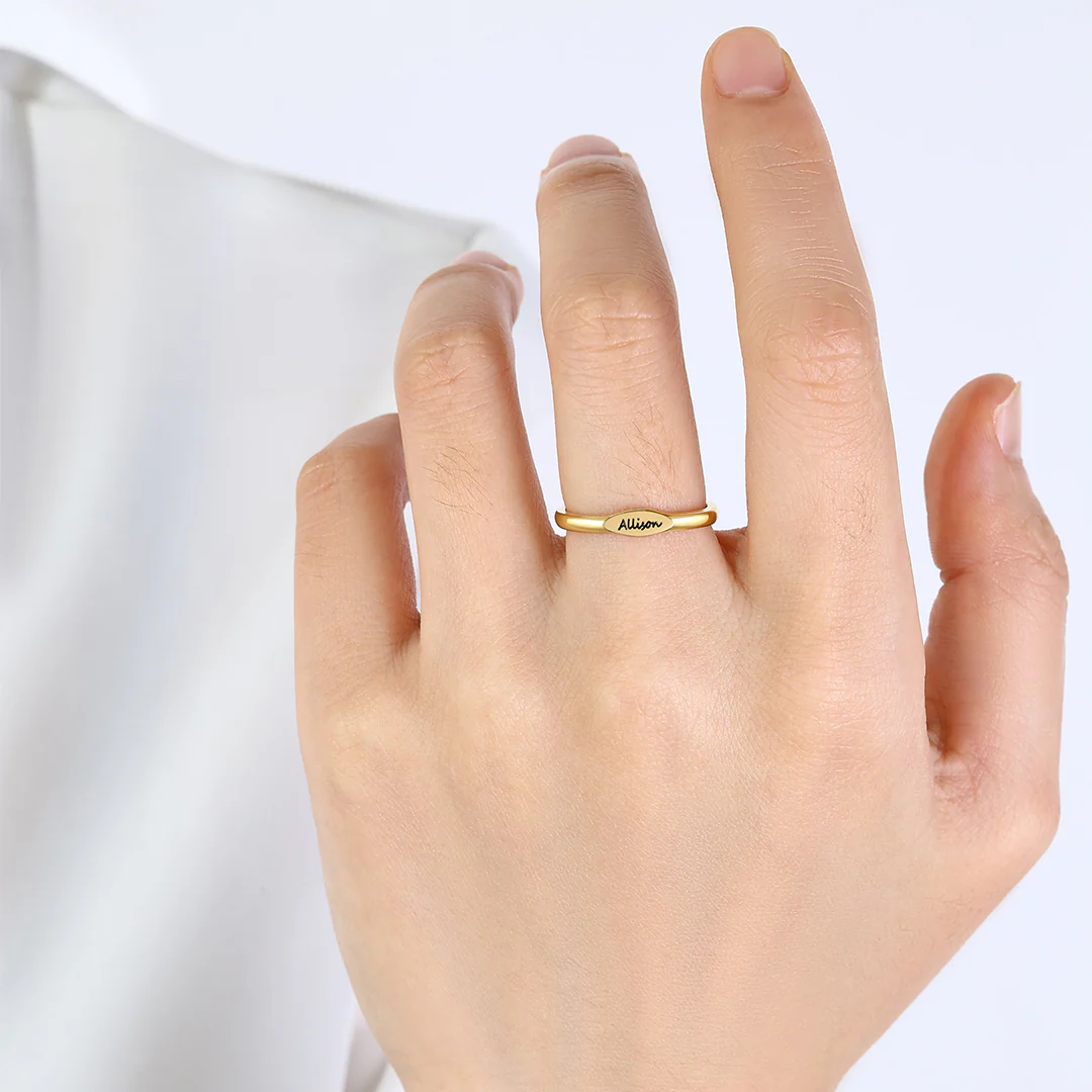 Skinny Name Ring