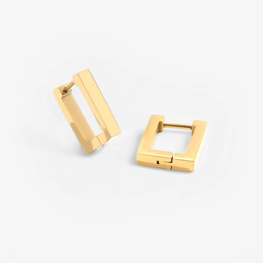Chunky Square Huggie Earrings