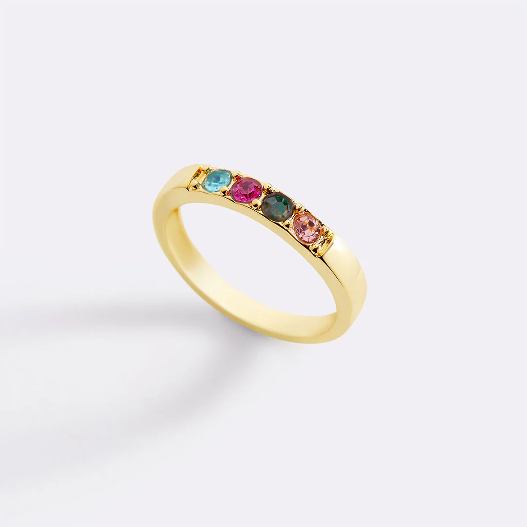 Stackable Birthstones Band Ring