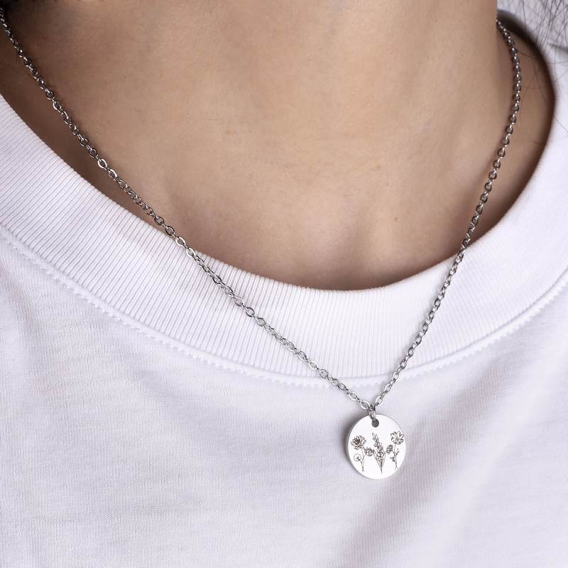 Birth Flower Bouquet Necklace