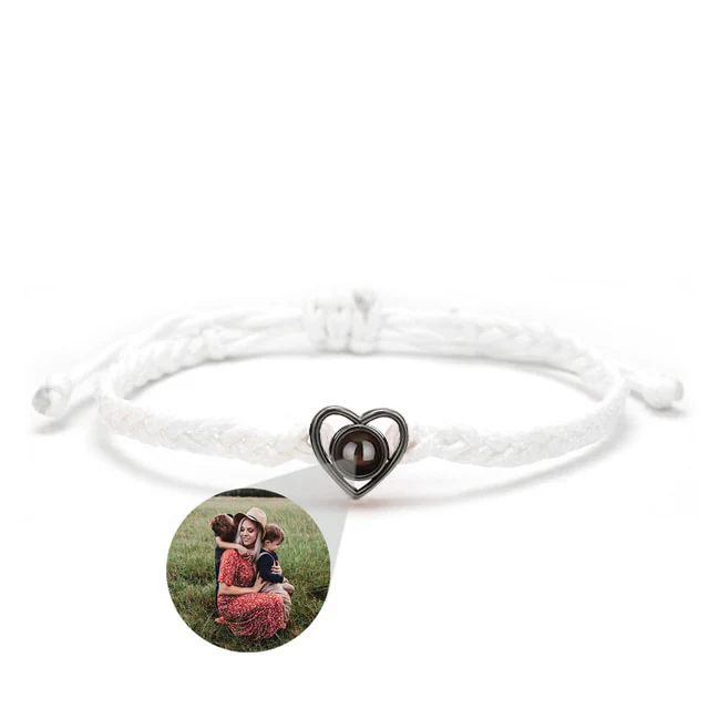 Heart Adjustable Photo Bracelet