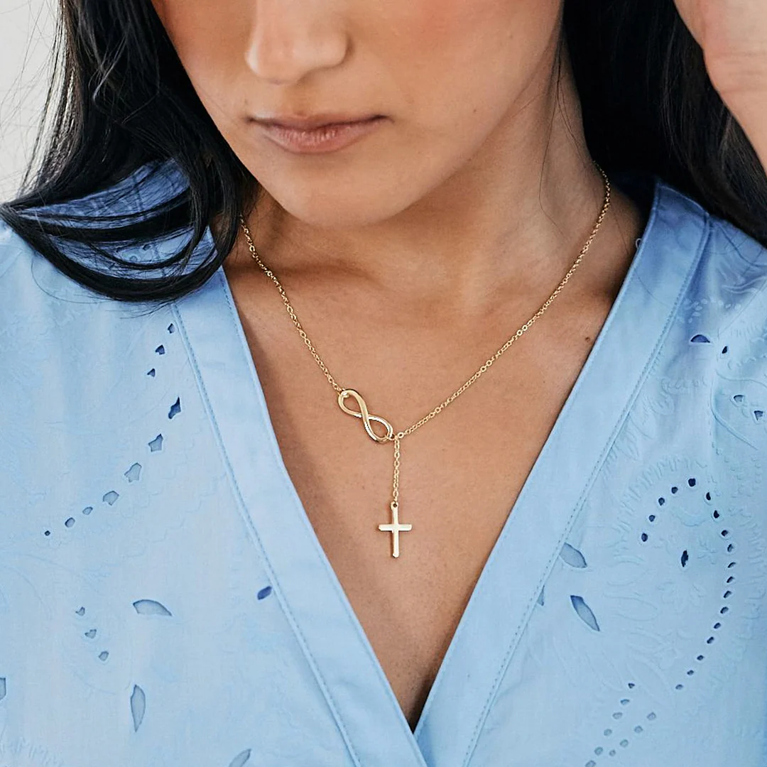 Infinity Cross Pendant Necklace