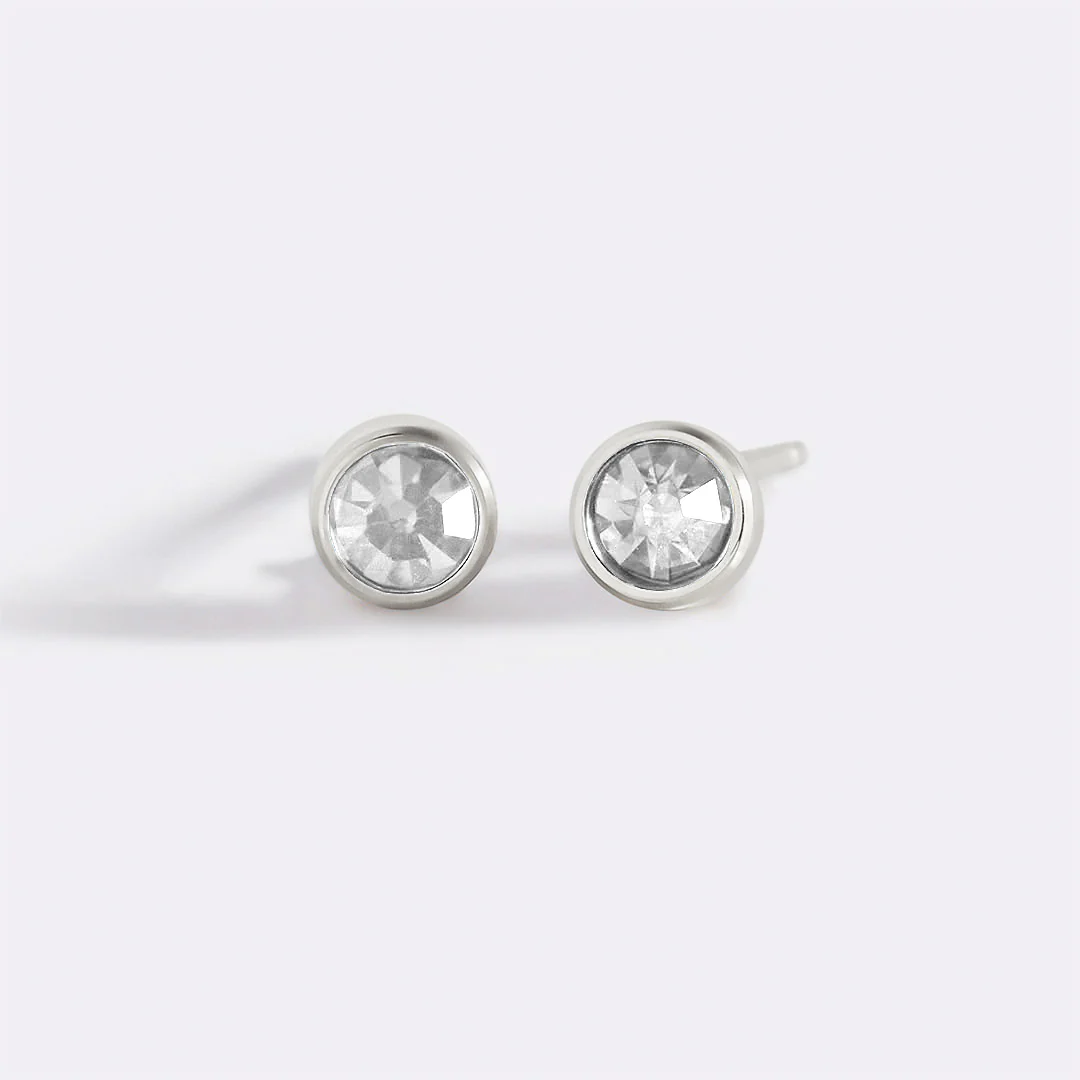 Birthstone Bezel Studs