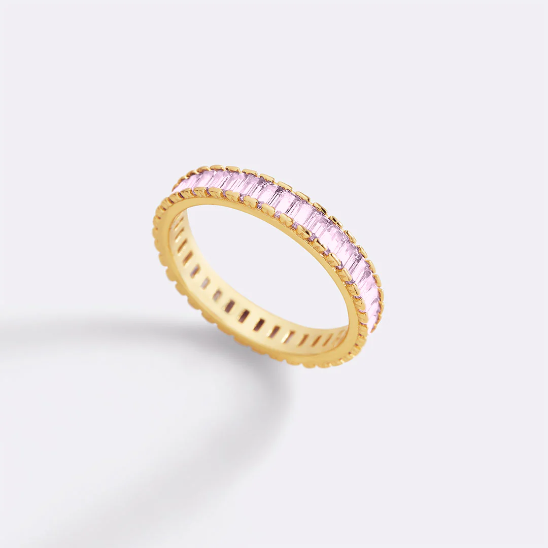 Baguette Birthstone Eternity Band