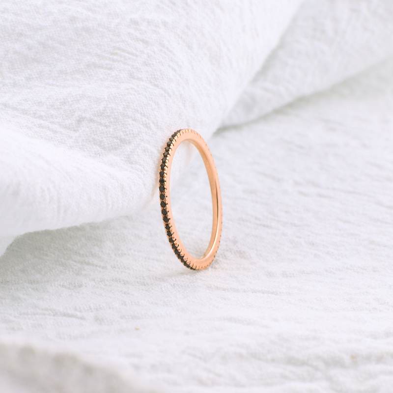 Black Diamond Eternity Stacking Ring