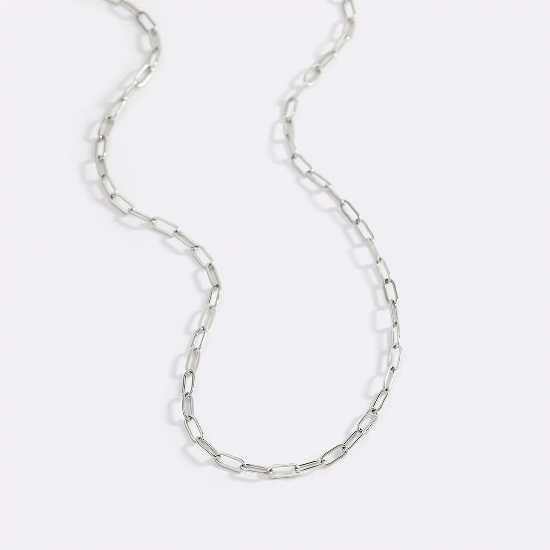 Thin Paperclip Necklace