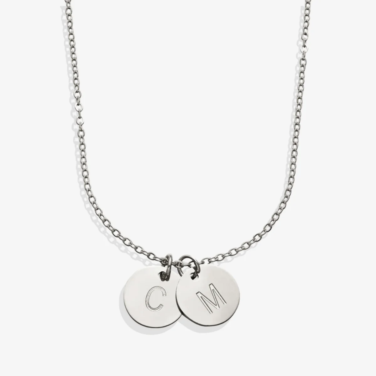 Dainty Disc Initial Necklace