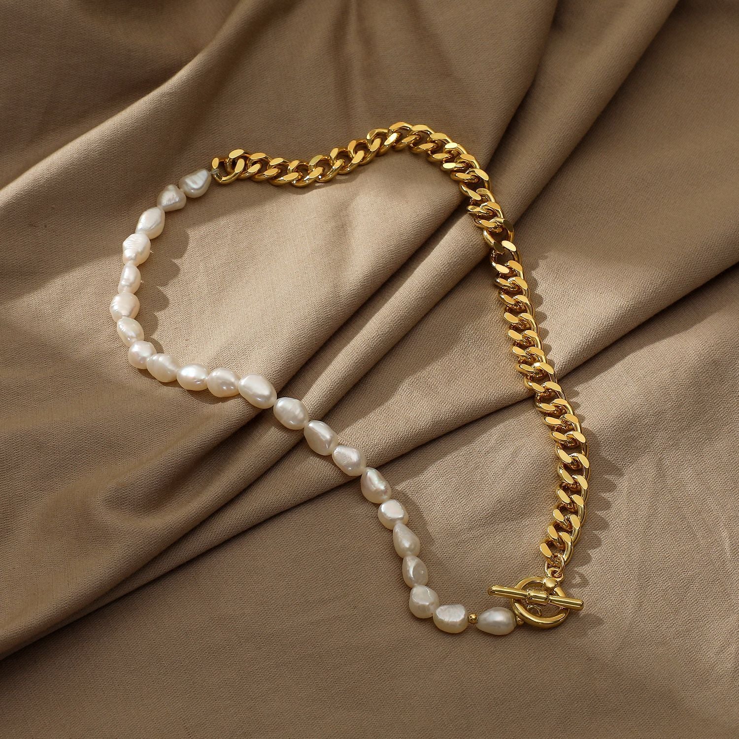 Half Chain Pearl Necklace