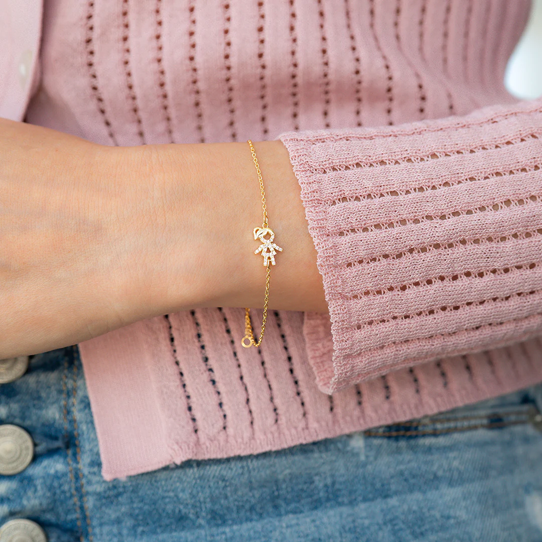 Personalized Mom Bracelet With Birthstone Kids