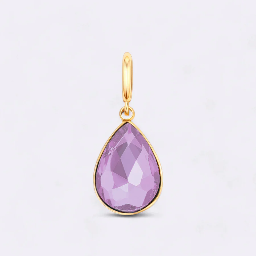 Teardrop Birthstone Charm