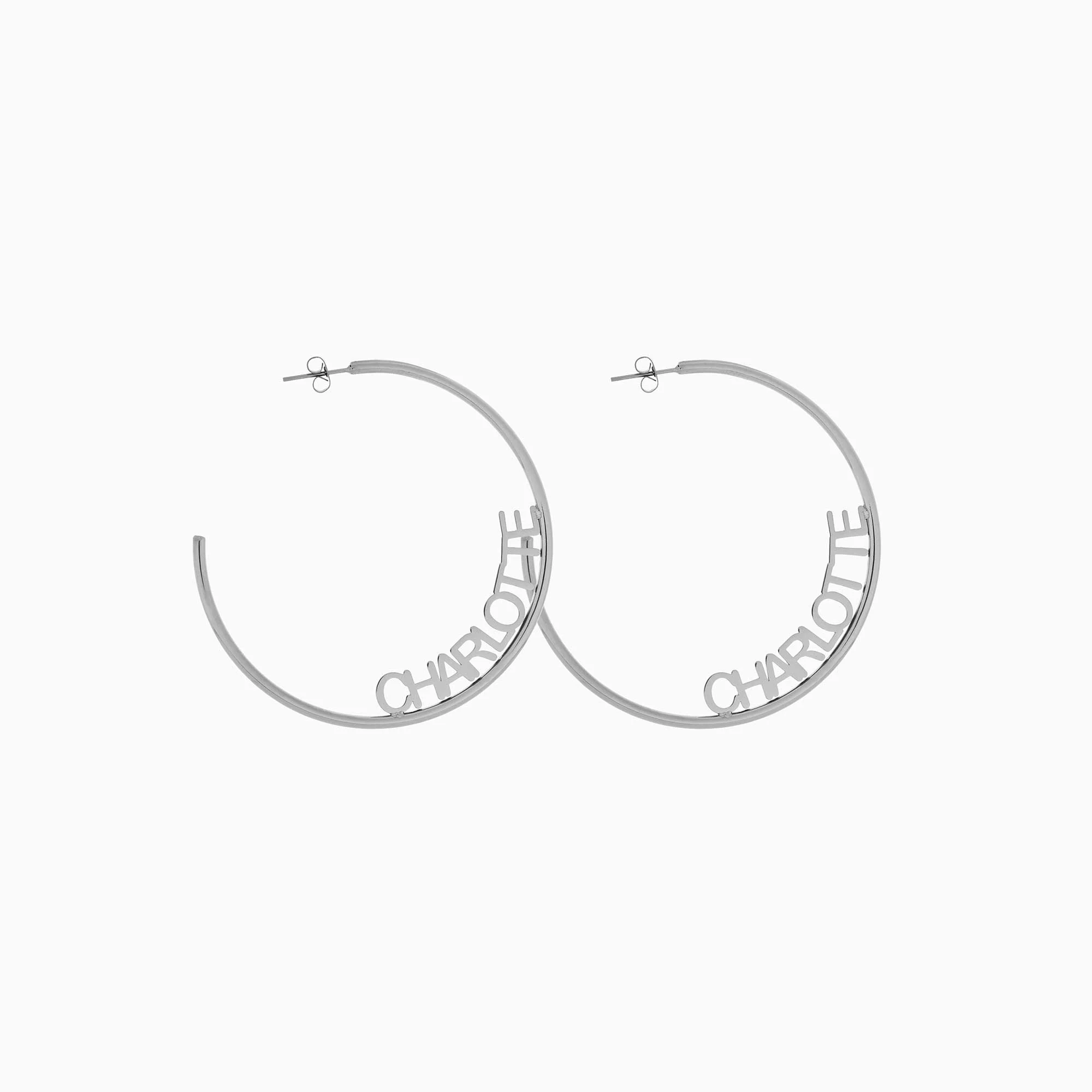 Personalized Name Hoop Earrings