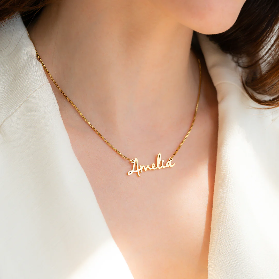 Fairy Name Necklace with Box Chain