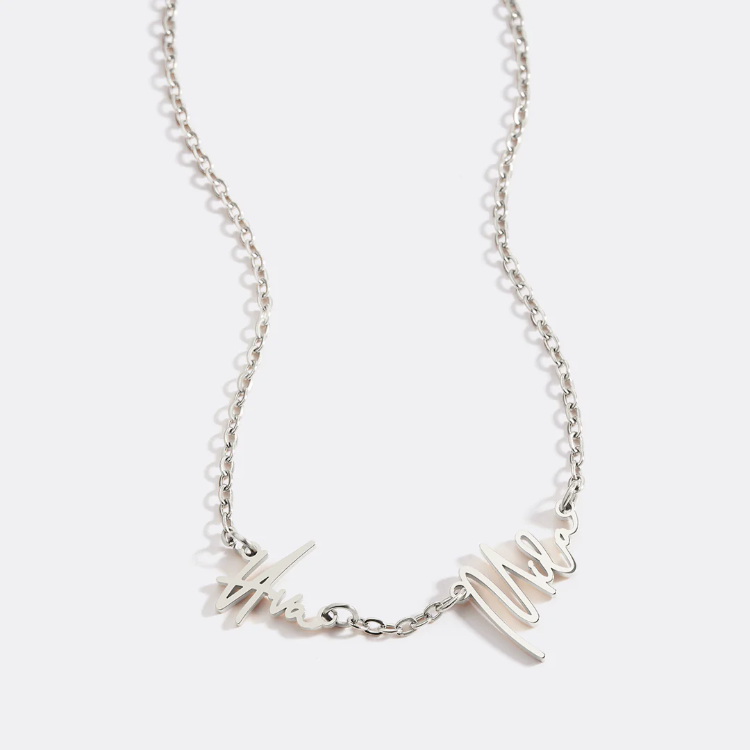 Monroe Double Name Necklace