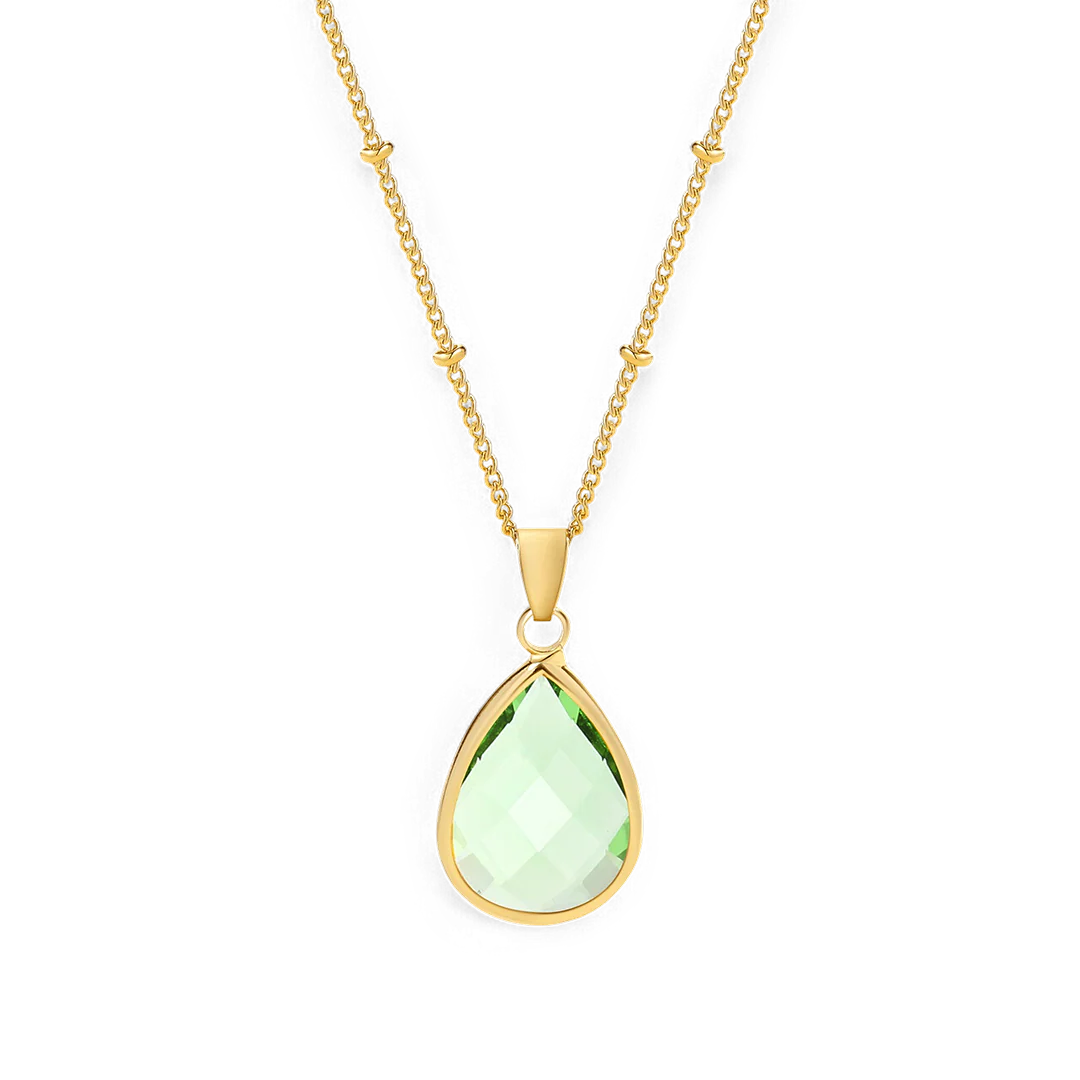 Birthstone Drop Pendant Necklace