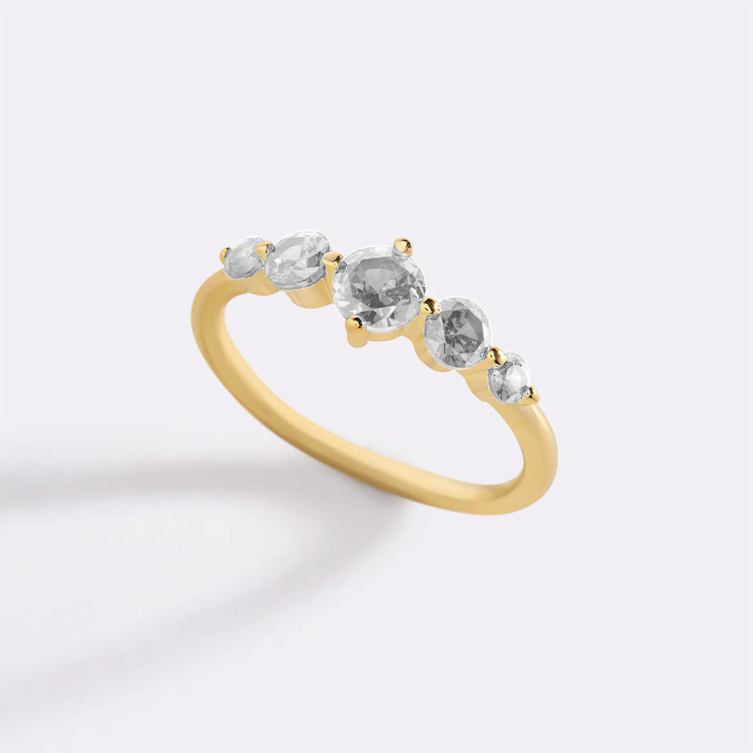 Five Stone Statement Birthstone Ring