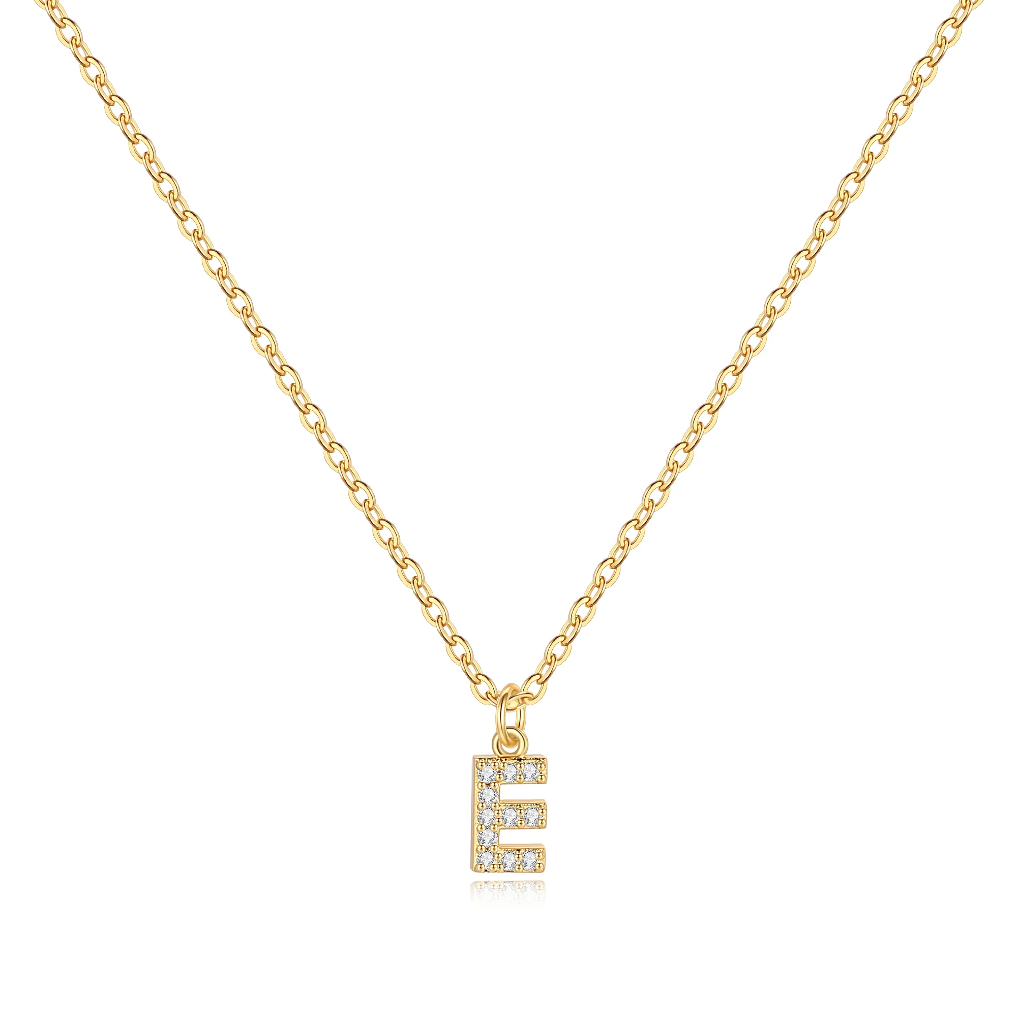 Pavé Uppercase Initial Necklace