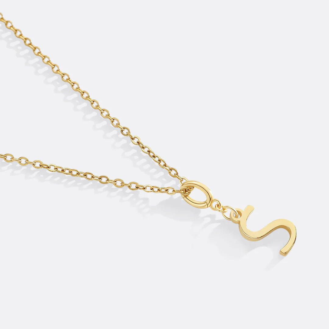 Minimalist Initial Charm Necklace