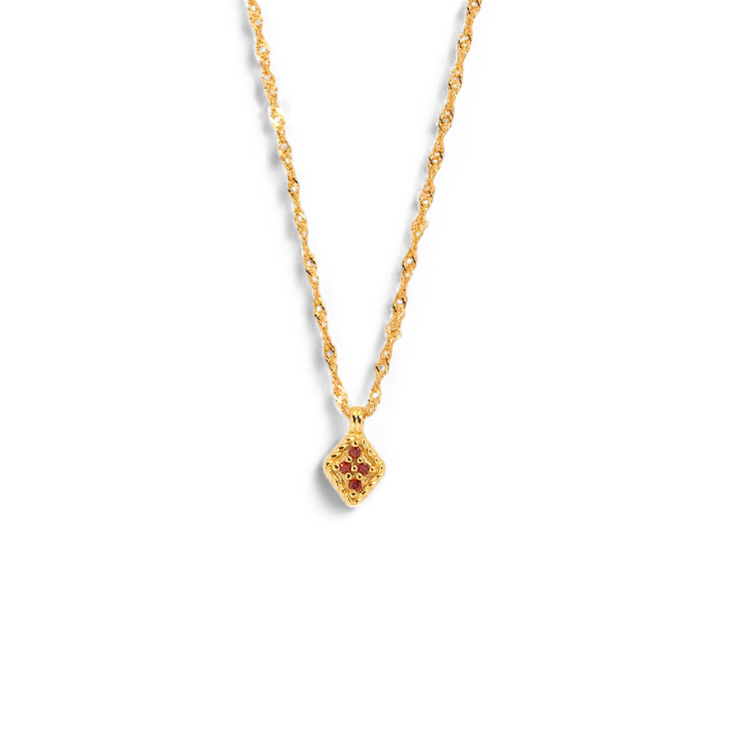 Dainty Birthstone Kite Necklace
