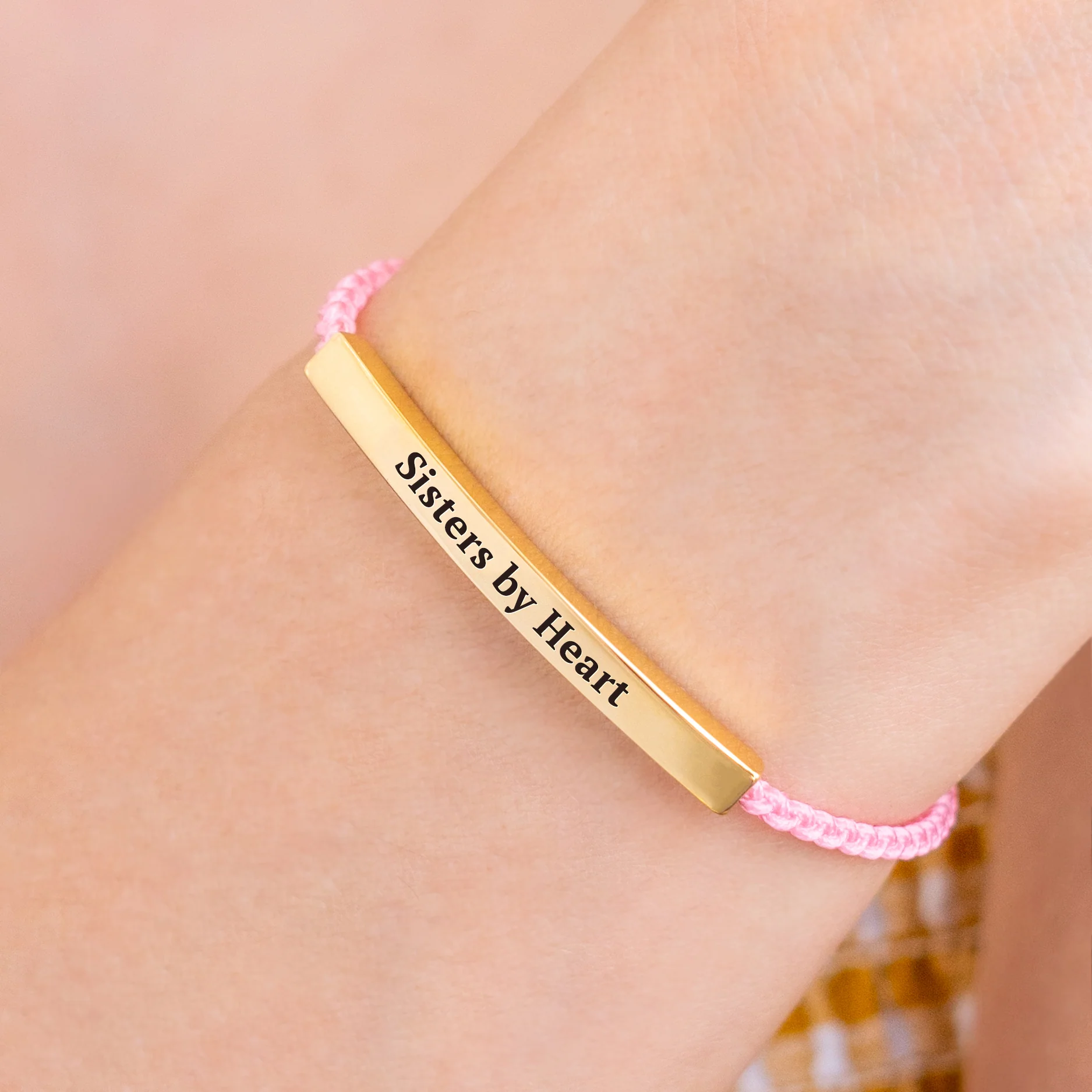 Not Sisters By Blood But Sisters By Heart Inspire Bracelet
