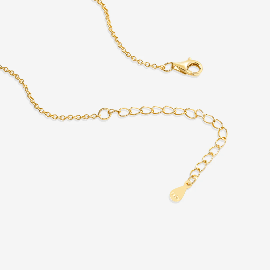 Pave Block Letter Name Necklace