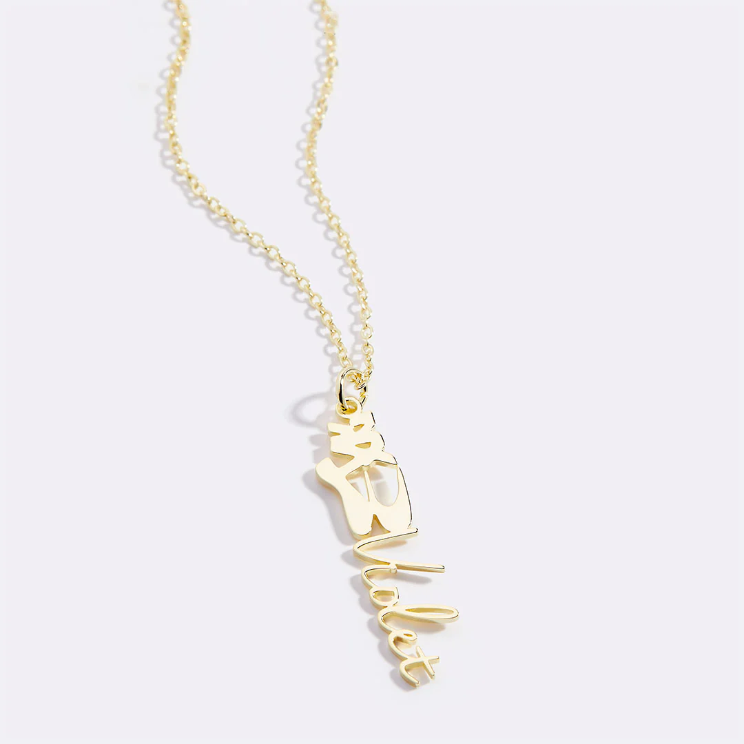 Ballet Shoes Name Necklace
