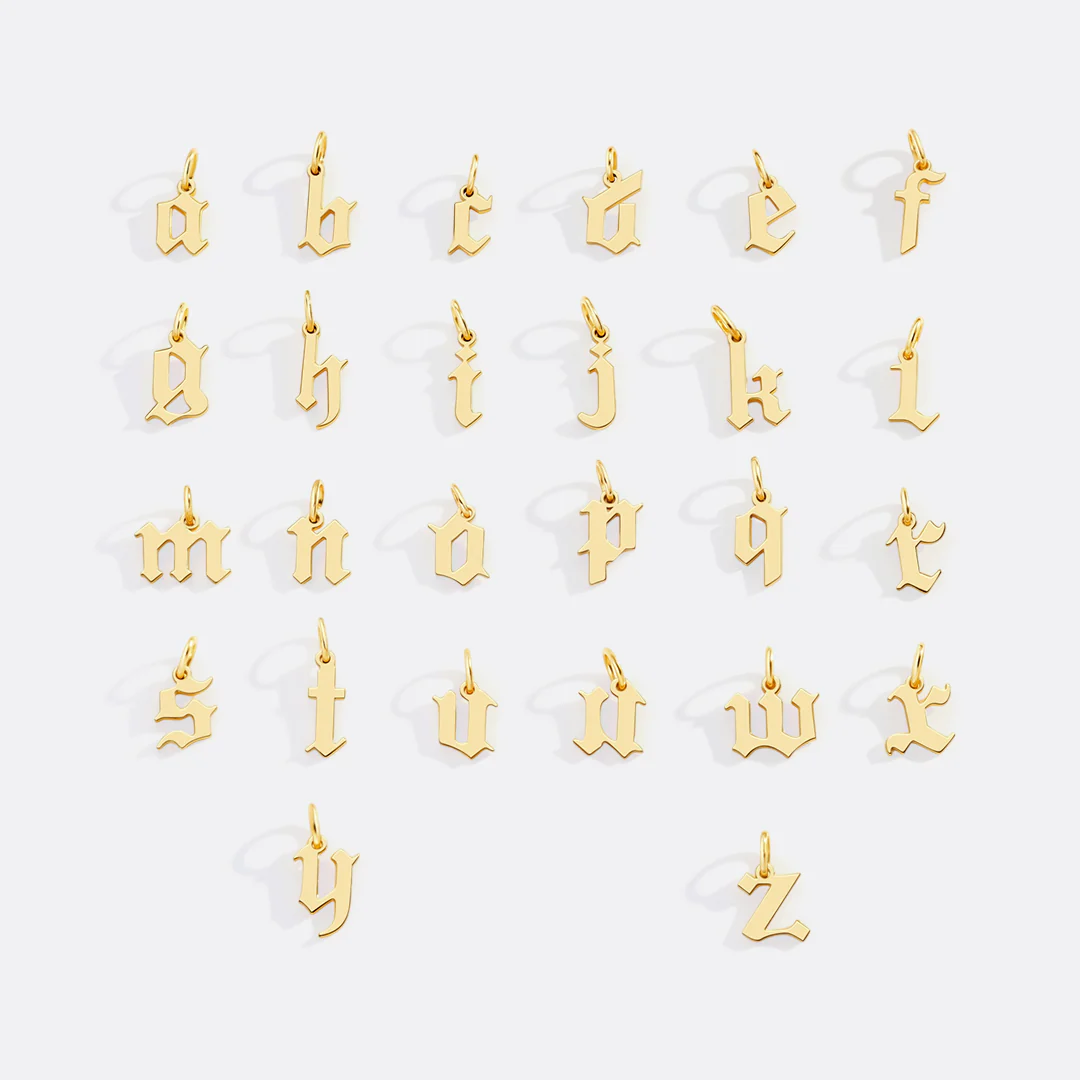 Old English Letter Charm