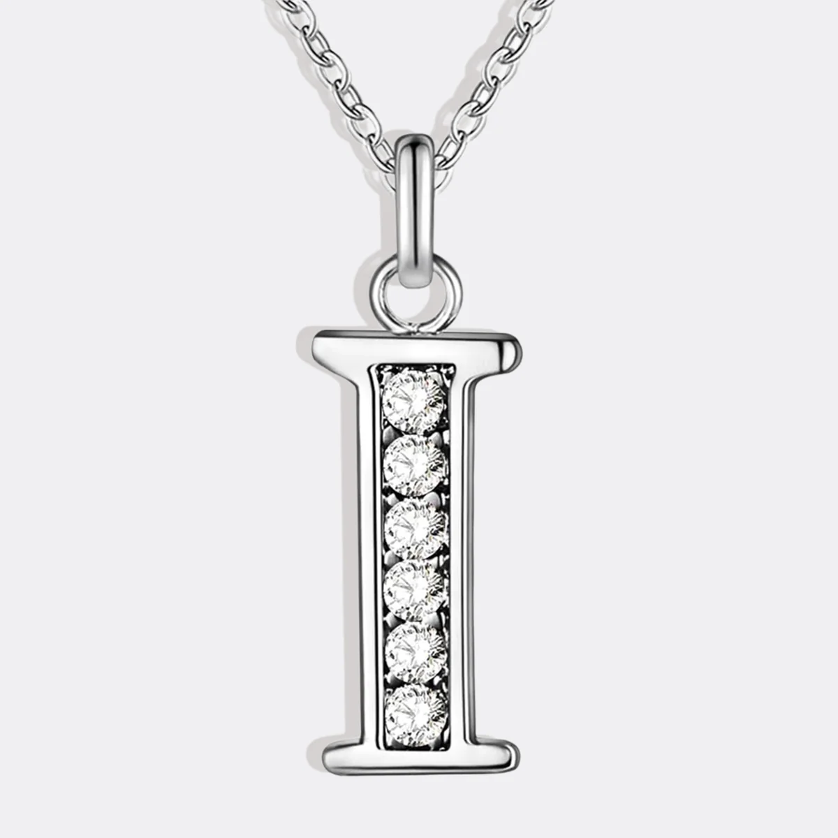 Crystal Accent Letter Satellite Necklace