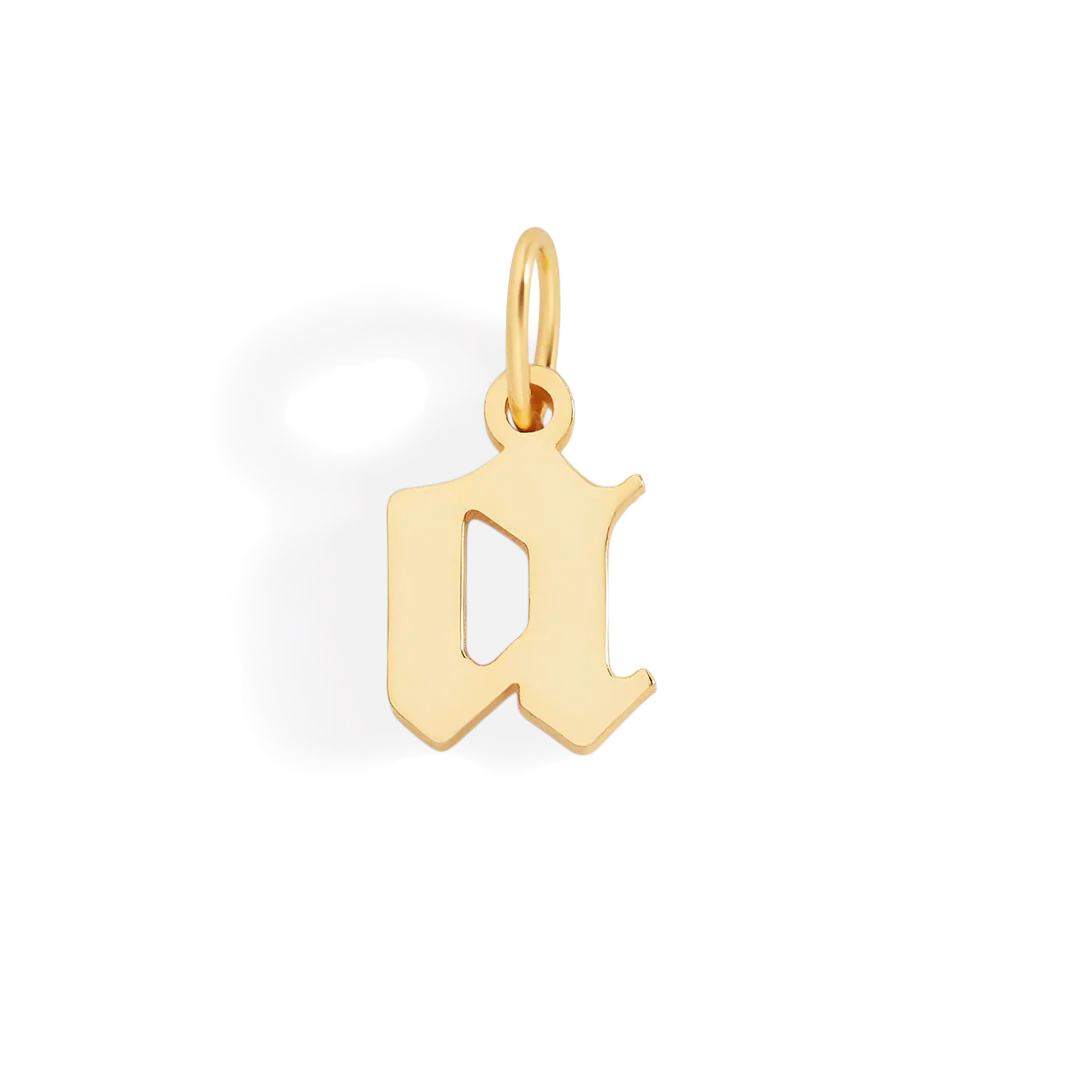 Old English Letter Charm