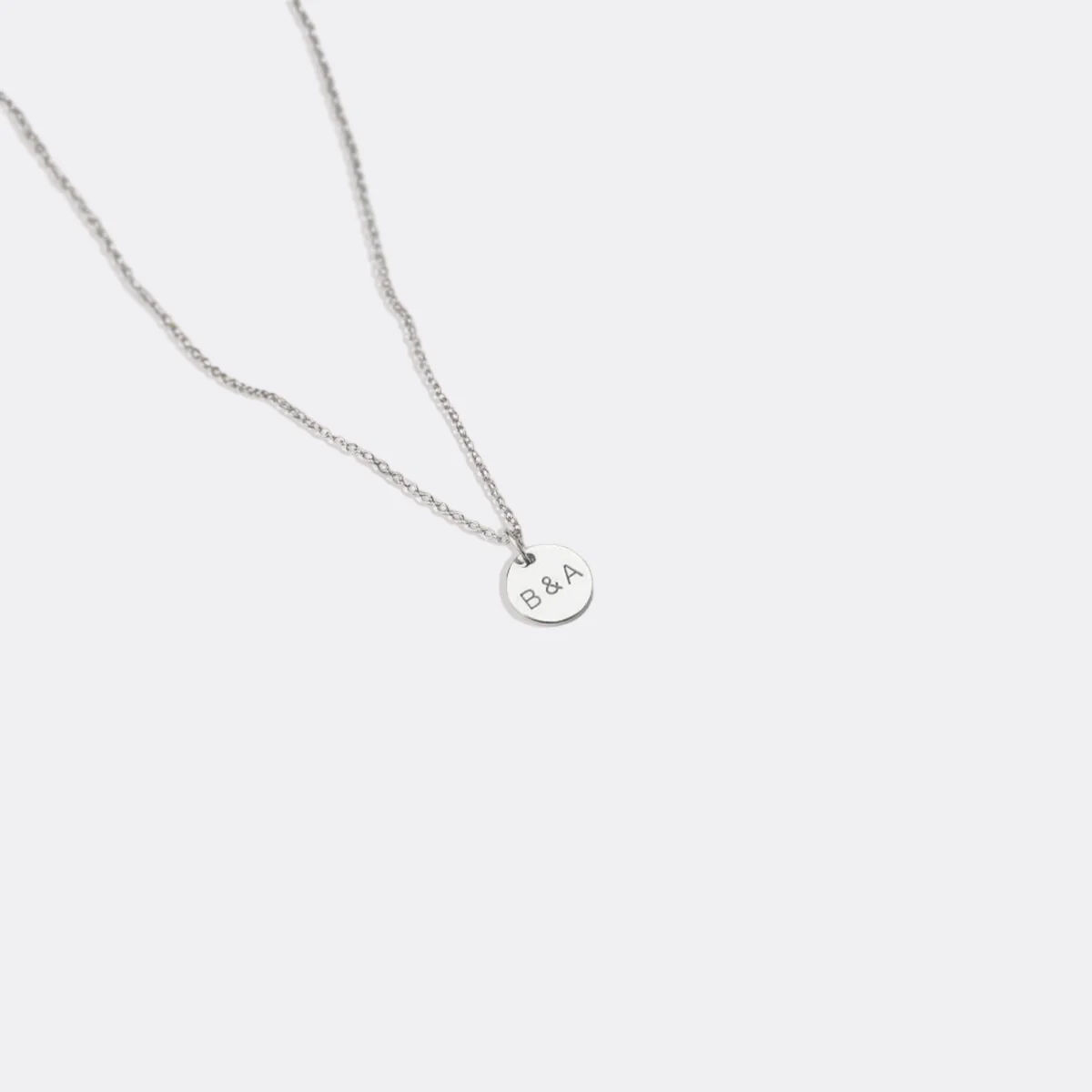 Love Disc Initial Necklace