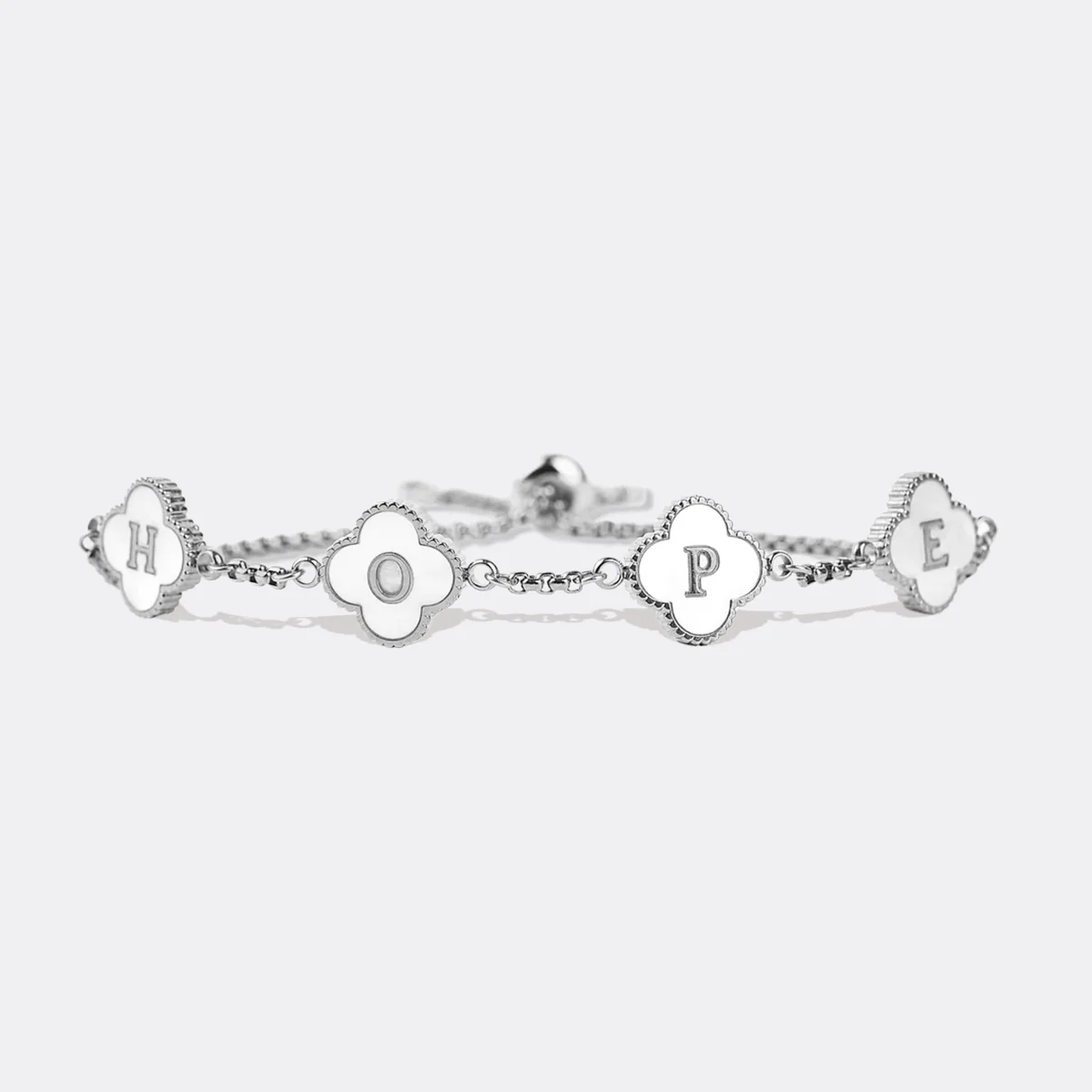 Clover Custom Name Bracelet