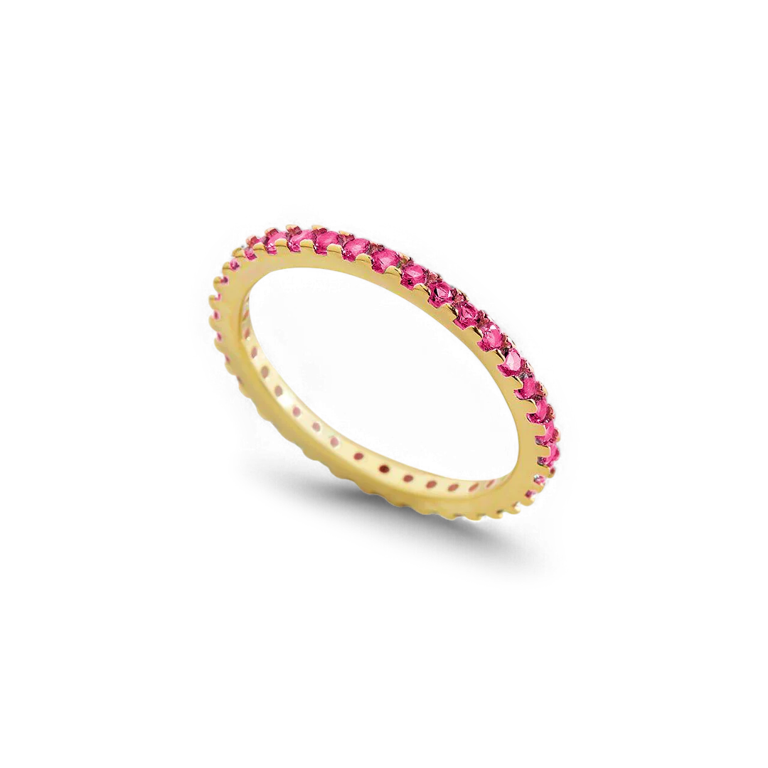 July Birthstone Eternity Stacking Ring