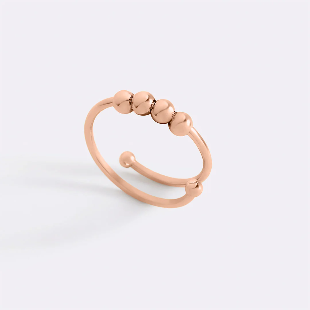 Adjustable Beaded Fidget Ring