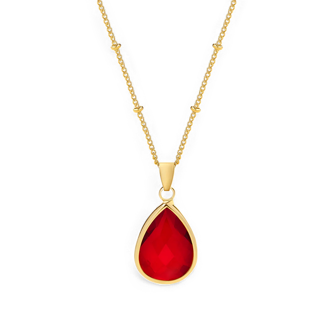 Birthstone Drop Pendant Necklace