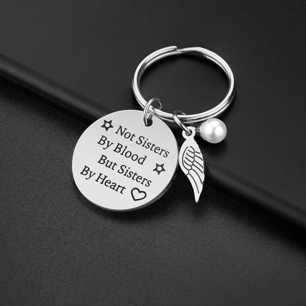 Sisters by Heart Keychain