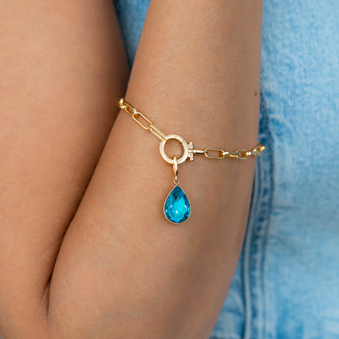 Teardrop Birthstone Charm