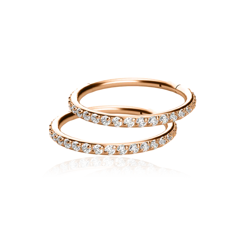 Eternity Crystal Cartilage Hoop Earrings | 16g