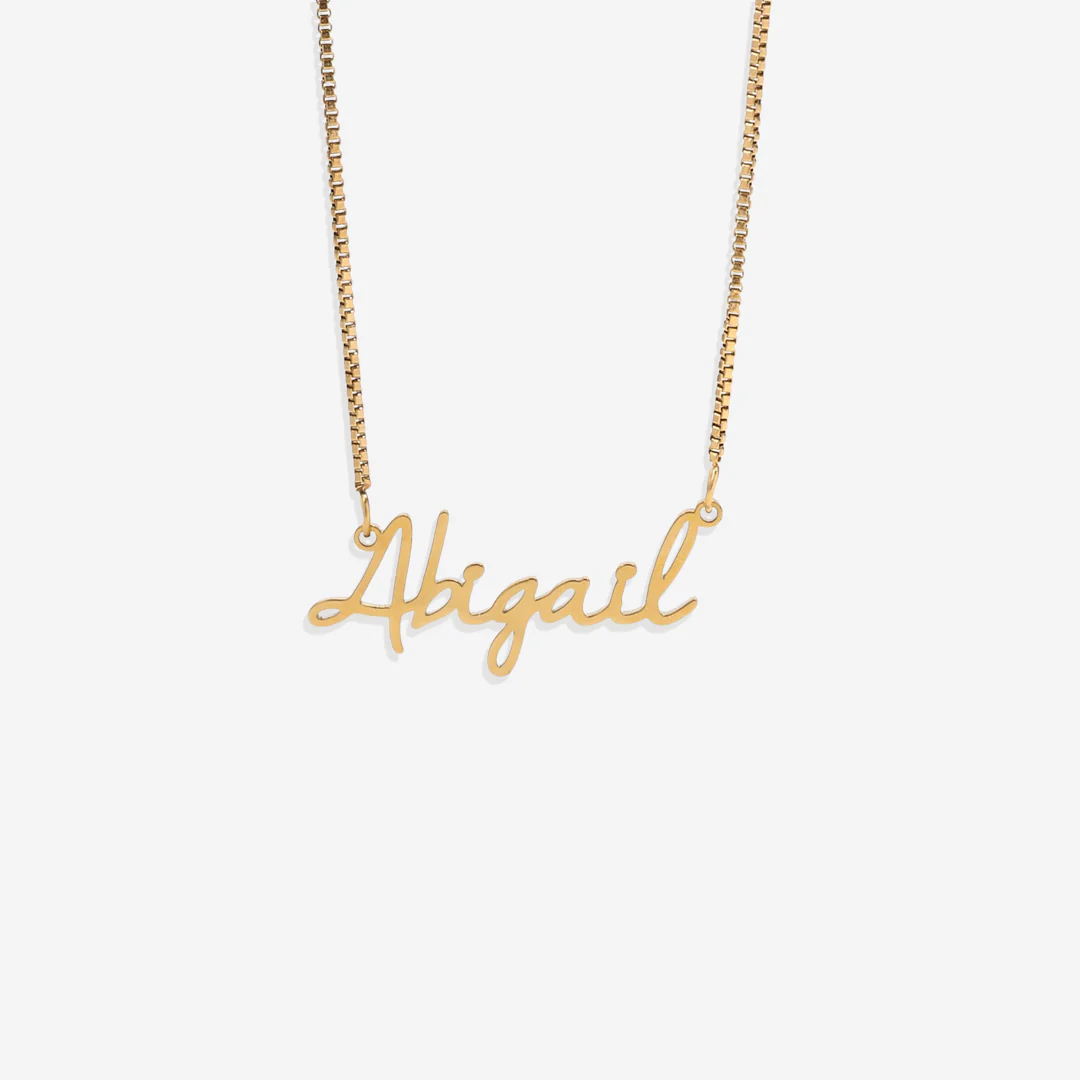 Fairy Name Necklace with Box Chain