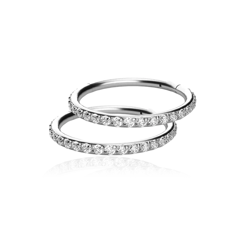 Eternity Crystal Cartilage Hoop Earrings | 16g