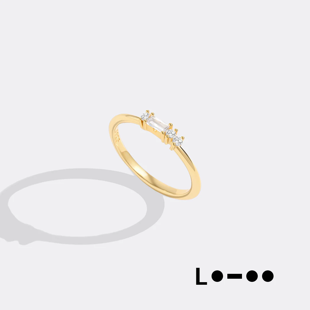 Dainty Personalized Morse Code Ring