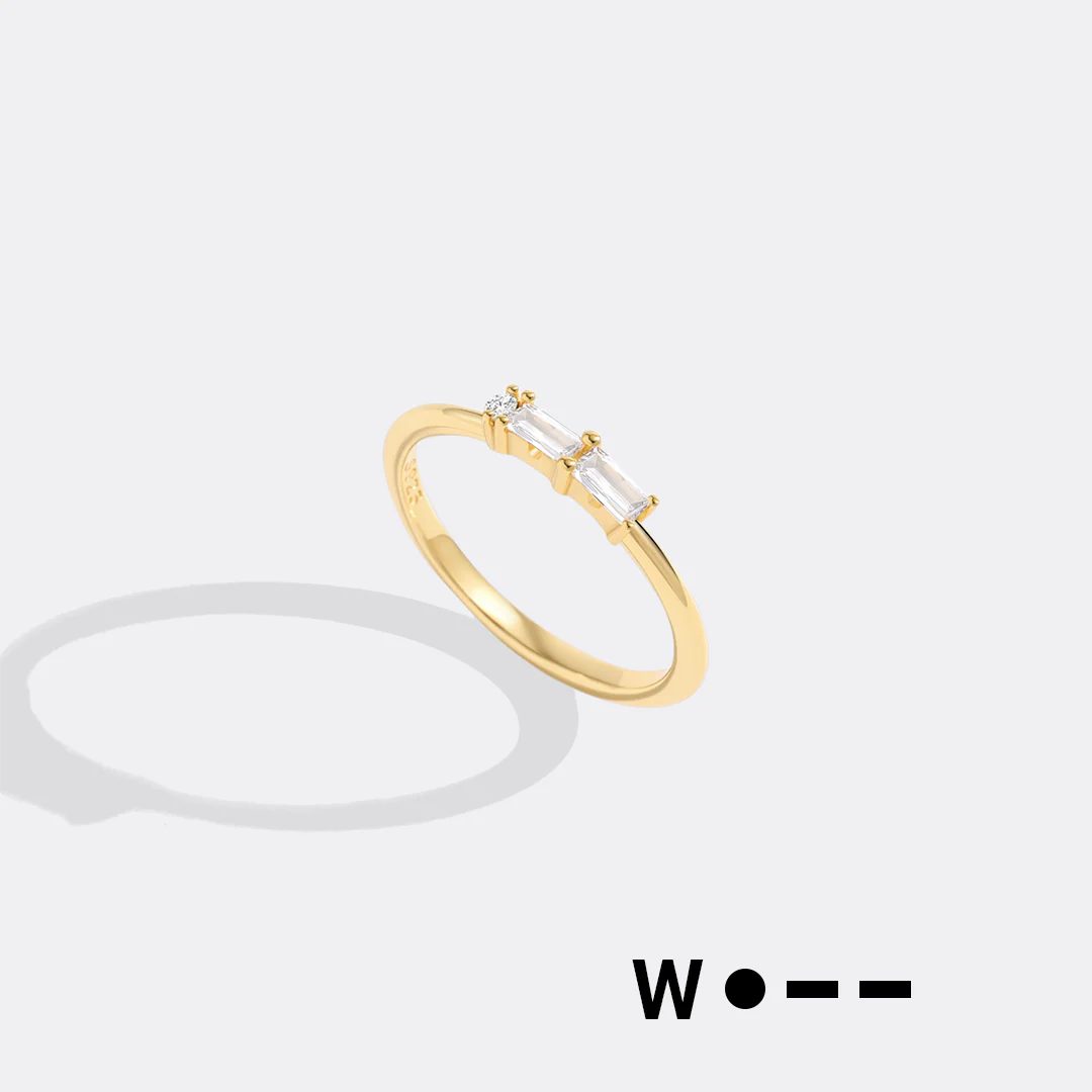 Dainty Personalized Morse Code Ring Size 12