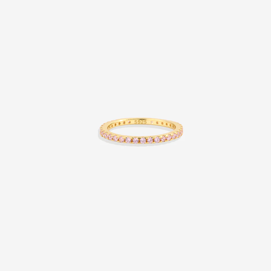 October Birthstone Eternity Stacking Ring