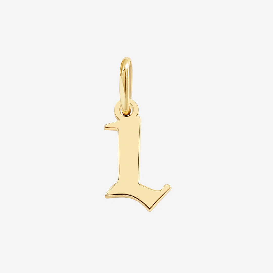 Old English Letter Charm