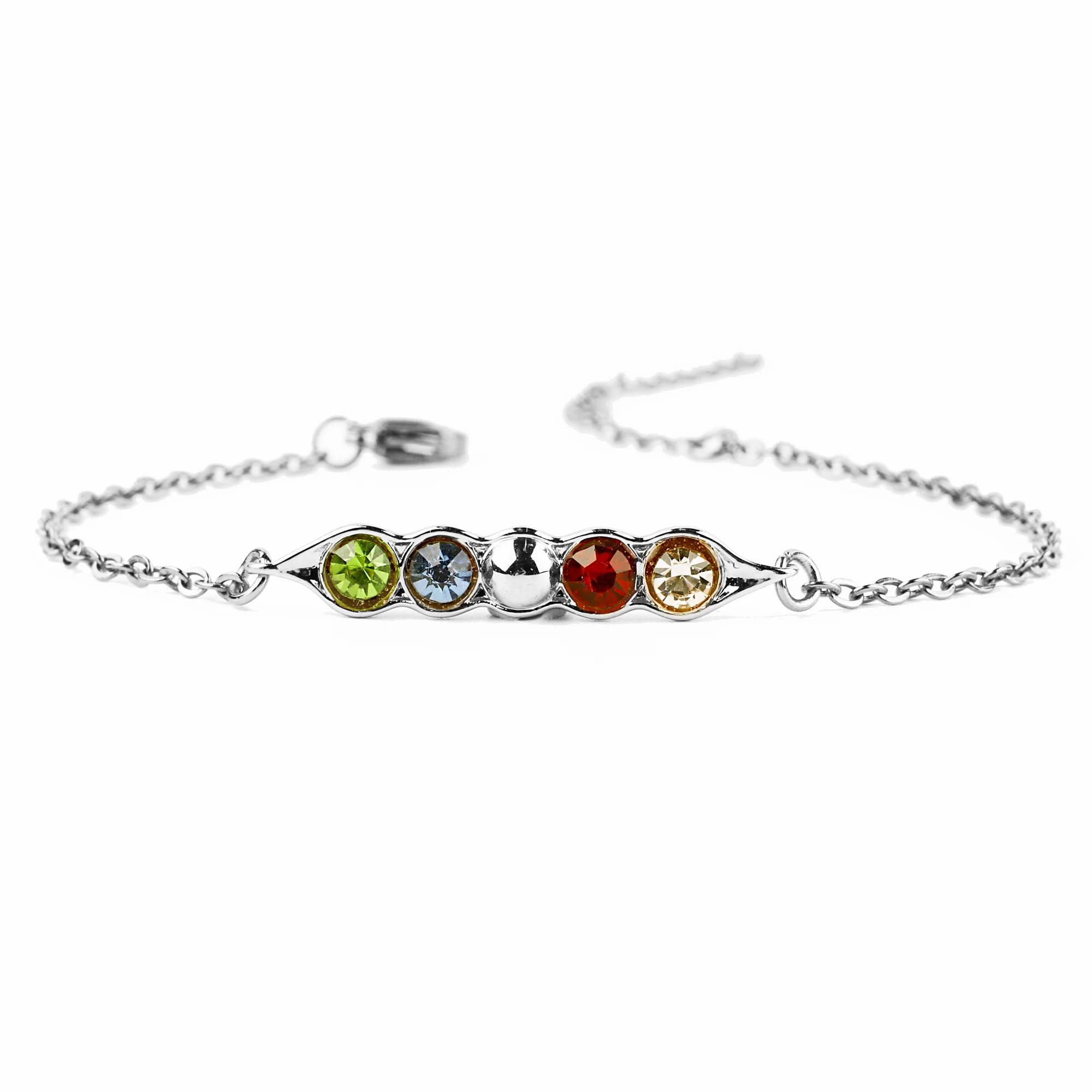 Peas in a Pod Birthstone Bracelet