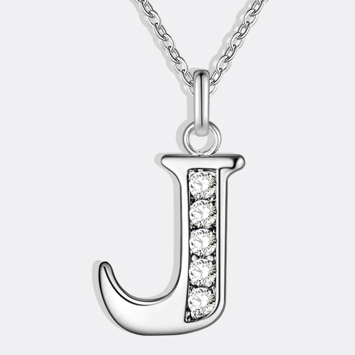 Crystal Accent Letter Satellite Necklace