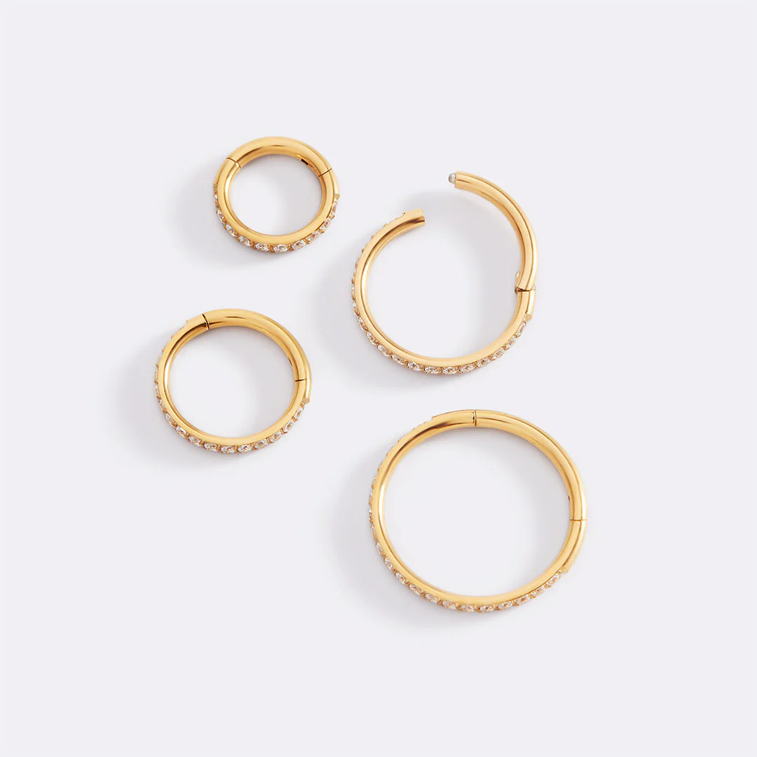 Eternity Crystal Cartilage Hoop Earrings | 16g