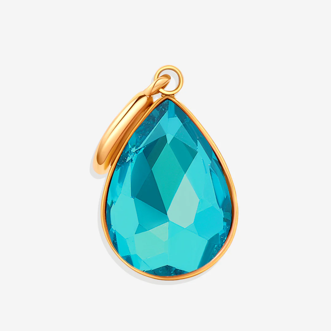 Teardrop Birthstone Charm