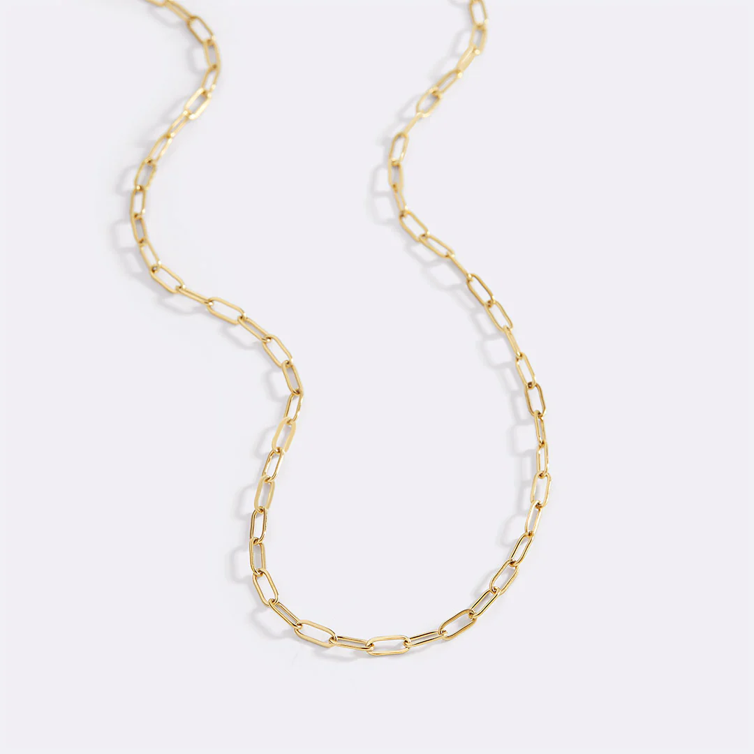 Thin Paperclip Necklace