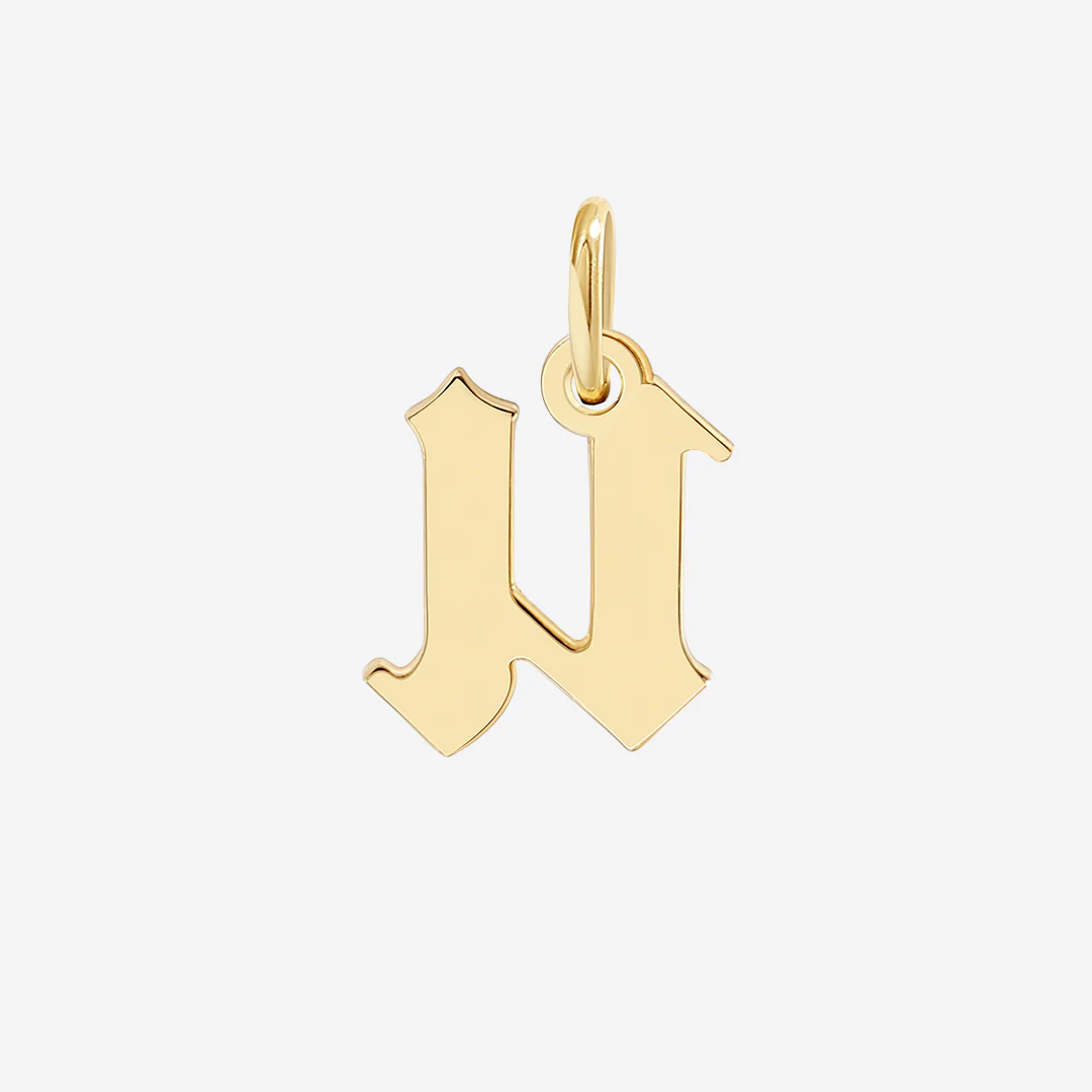 Old English Letter Charm