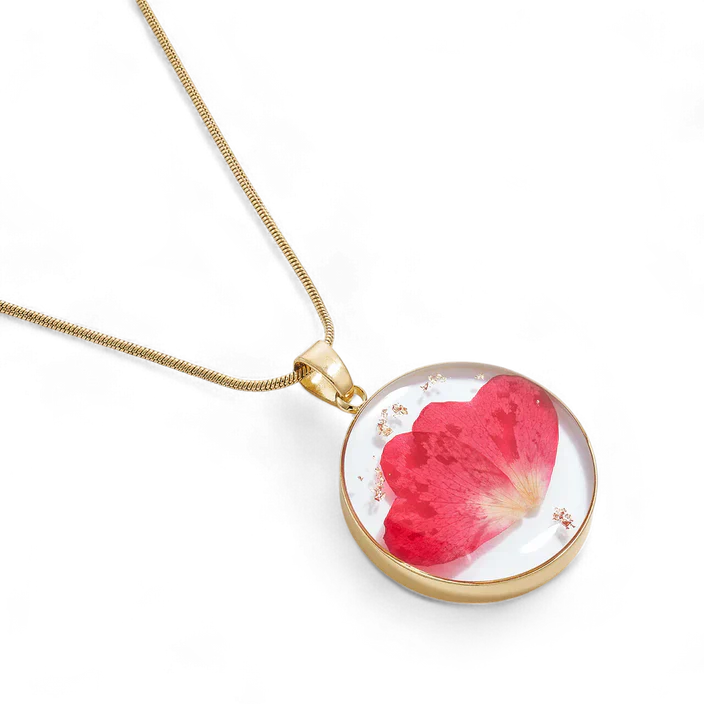 Pressed Birth Flower Necklace